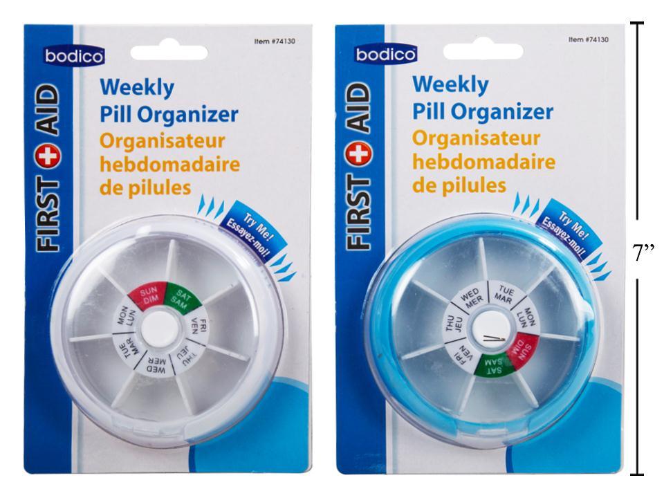 Bodico Weekly Pill Organizer