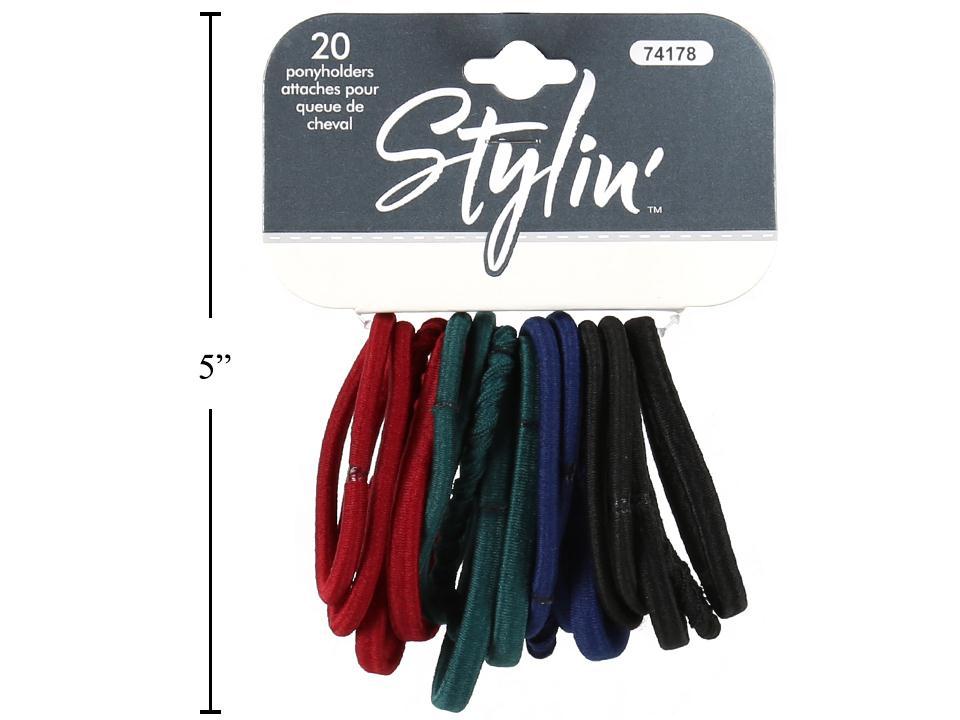 Stylin 20-Piece Jewel Colored Ponyholder