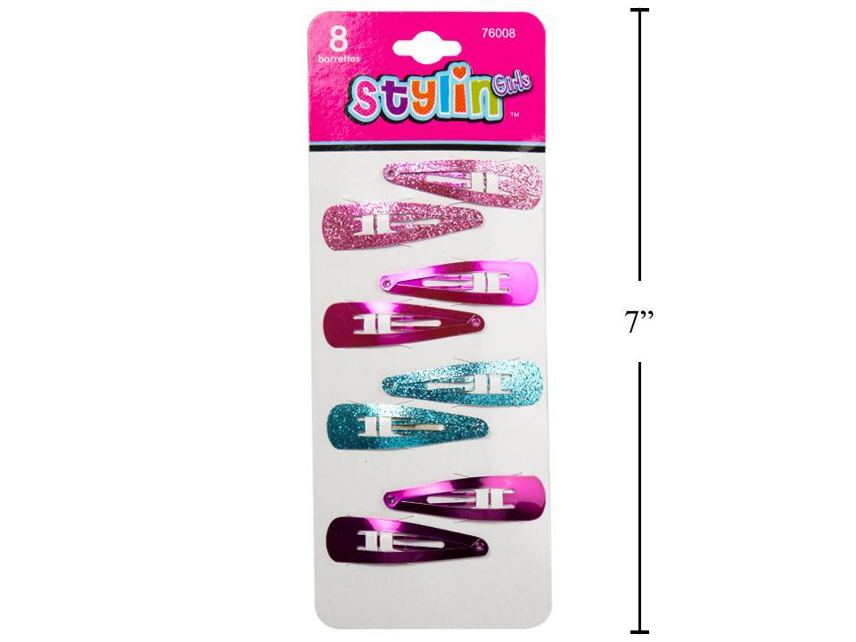Stylin G, 8-Piece Gem Snap Barrette Hair Clip