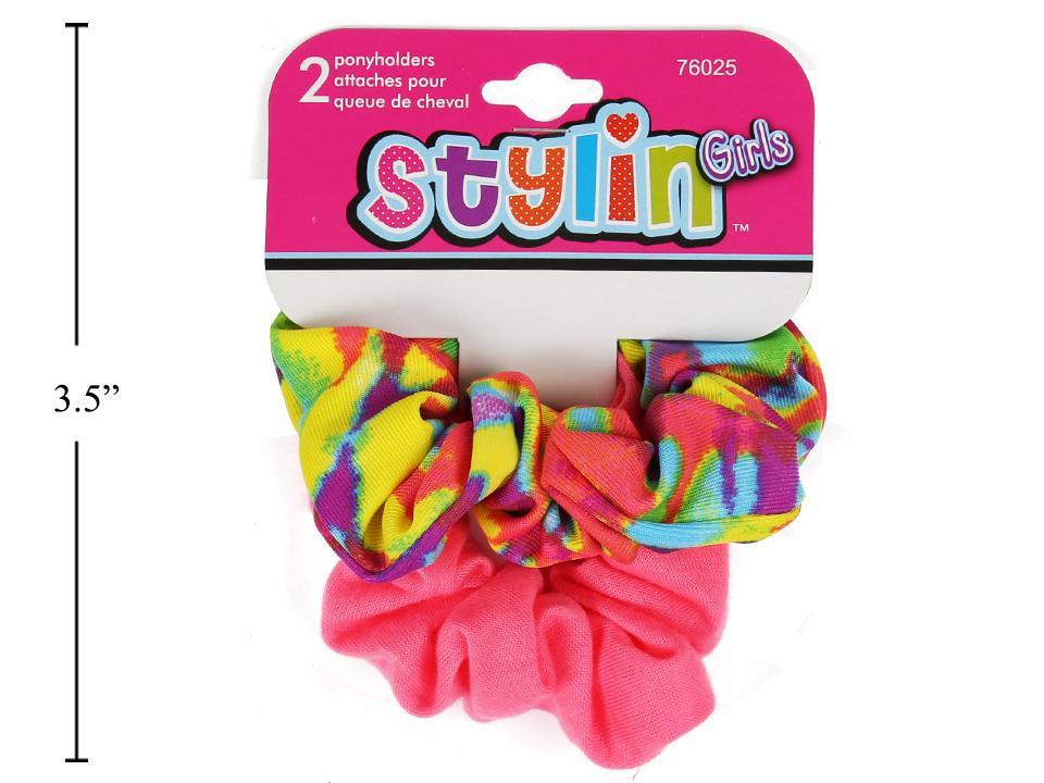 Children's 2-Piece Bright Scrunchie Set