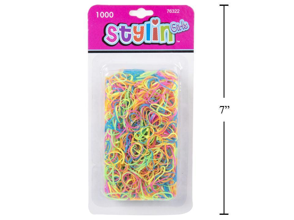 Stylin G 1000-Piece Neon Colour Latex Ponyholders