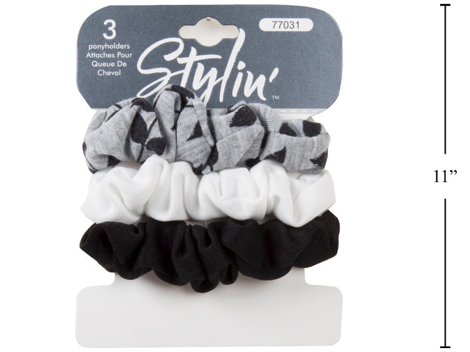 Stylin Grey Hair/Care 3-Piece Ponyholders