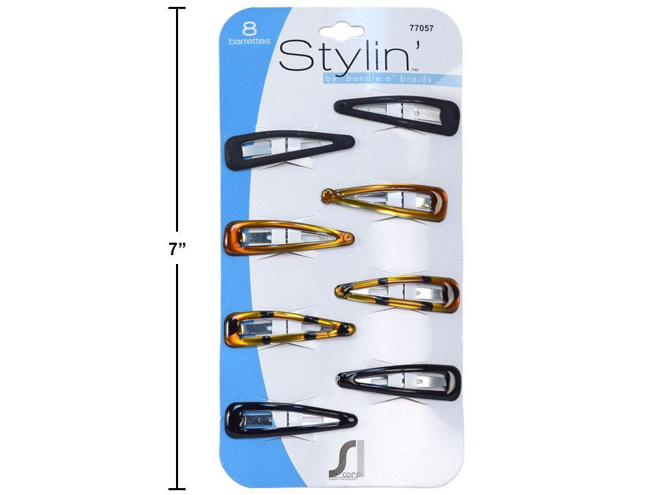 Stylish 8-Piece Snap Barrette Set