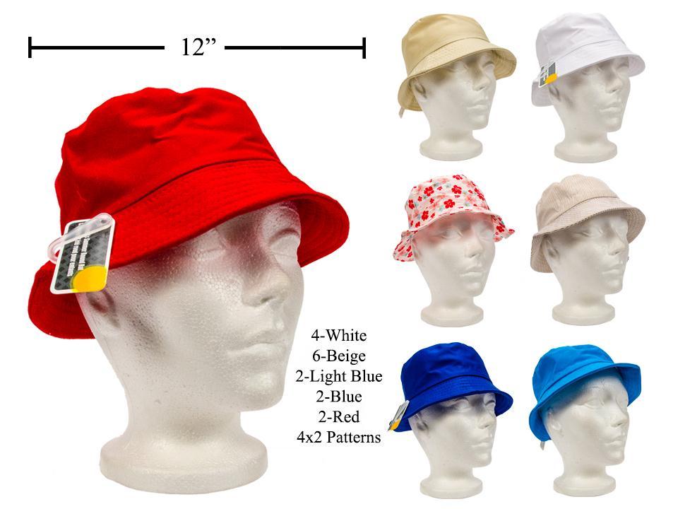 Children's Summer Round Hat, 100% Cotton