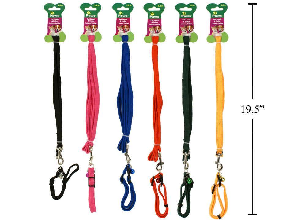 PAWS 1.2m Pet Leash with Collar