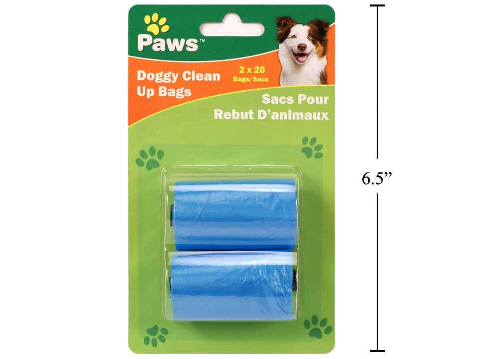 PAWS 2x20-Sheet Doggy Clean Up Bags