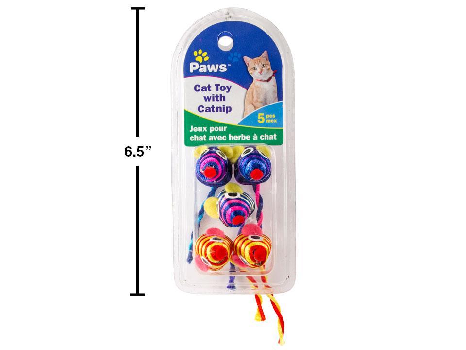 PAWS 5-Pack Catnip-Infused Cat Toy