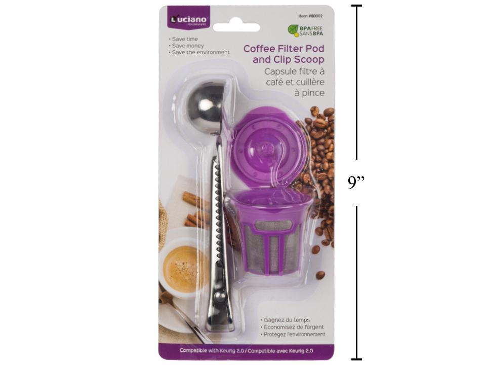 Luciano Coffee Filter Pod with Clip Scoop