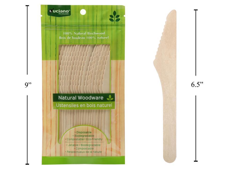 Luciano 20-Piece 165mm Wooden Knife Set