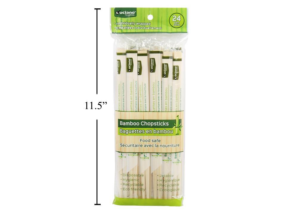 Luciano 24-Pair Disposable Bamboo Chopsticks