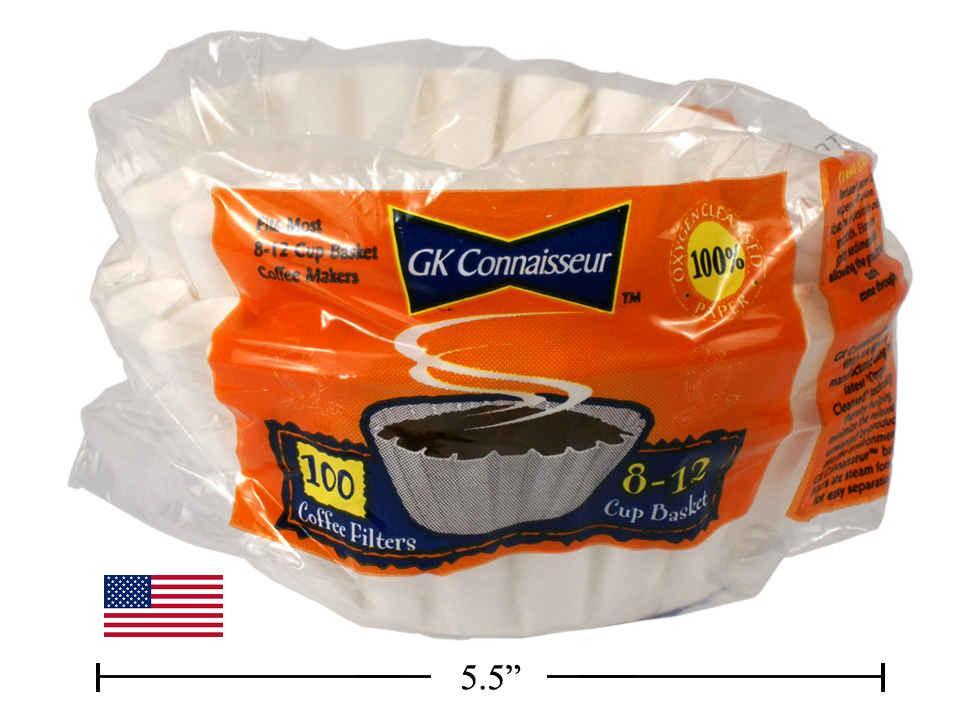 100-pc 8" Basket Coffee Filter in Polybag