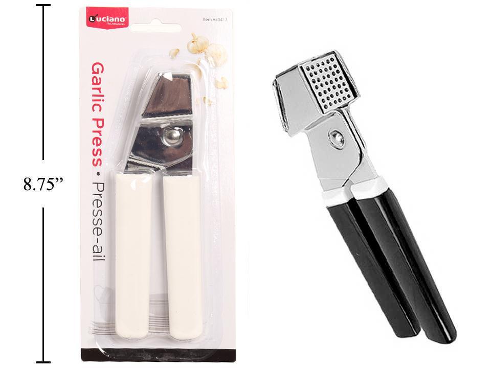 Luciano Metal Garlic Press with Coated Handle