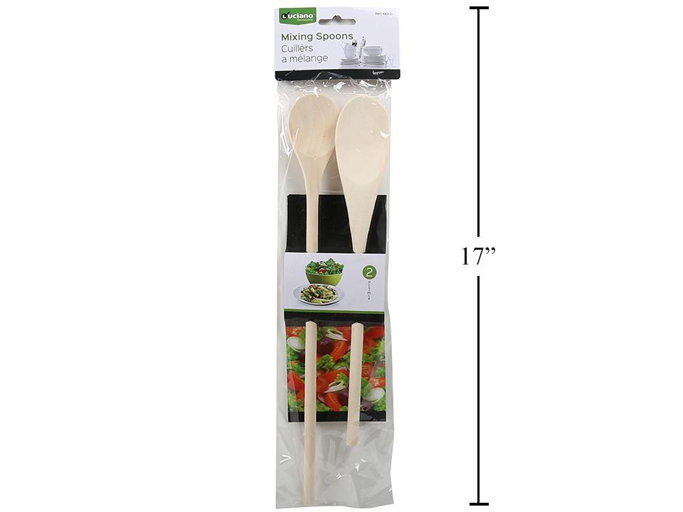 Luciano 2-Piece Wooden Mixing Spoon Set