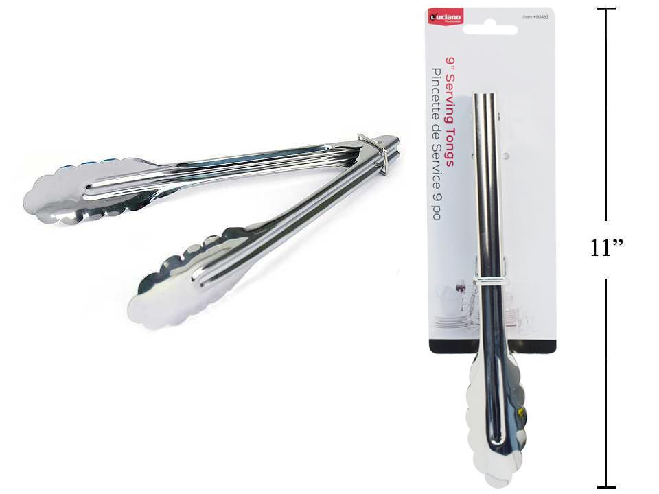 Luciano 9" Metal Serving Tongs