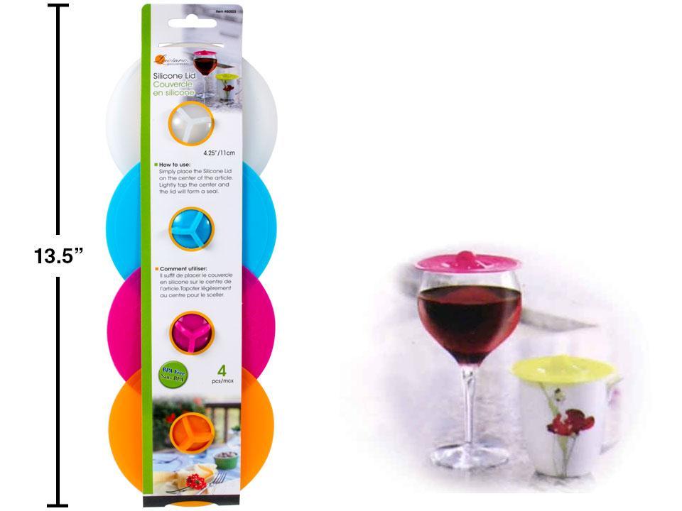 Luciano 4pcs 11cm Silicone Lids, Round