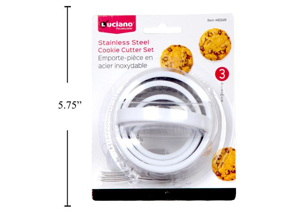 Luciano 3-Piece Stainless Steel Cookie Cutter Set