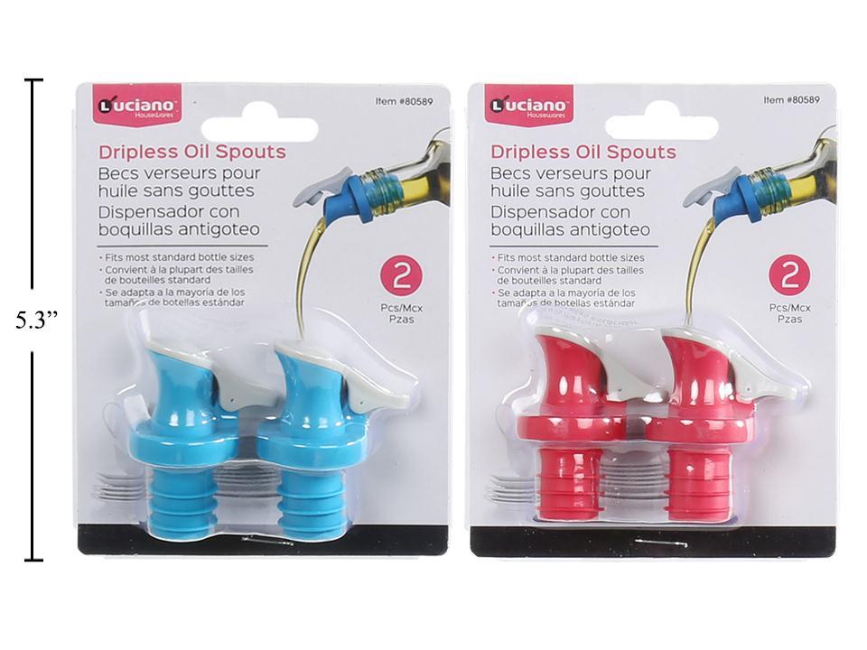 Luciano 2-Piece Dripless Oil Spouts Set