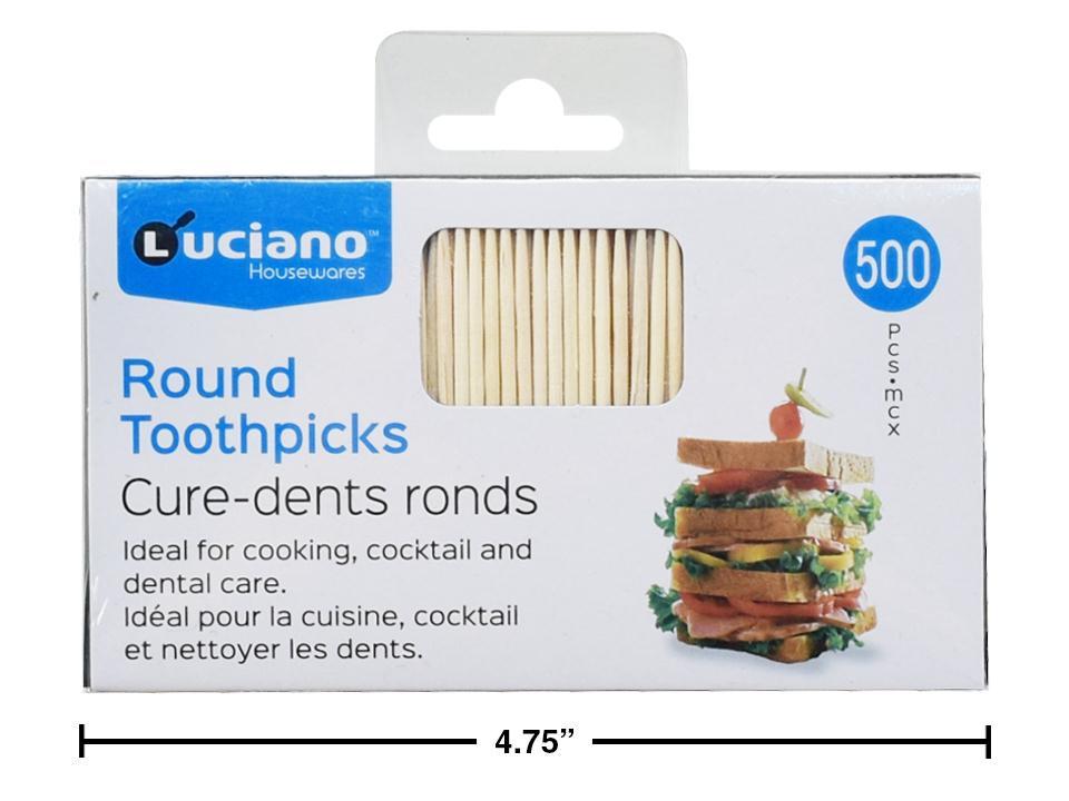 Luciano 500-Piece Round Toothpick Set