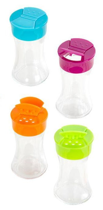 Luciano Glass Spice Shaker, 2"Dia. x 3.86"