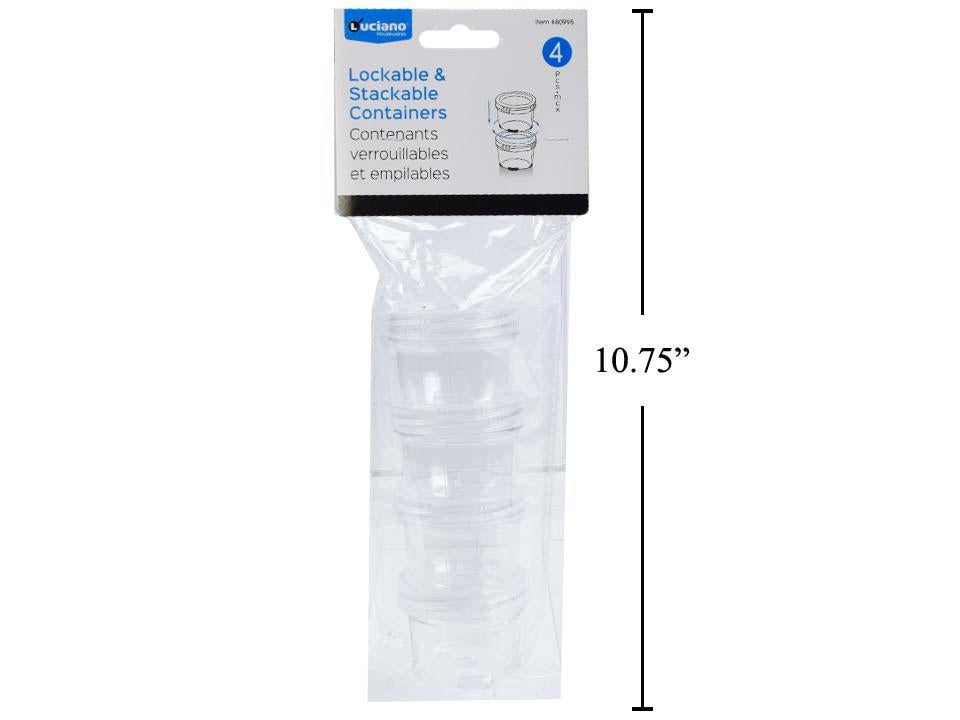 Luciano 4-Piece Mini Container Set, Clear,