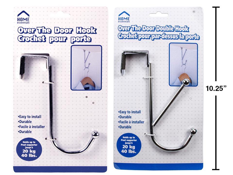 H.E. Chrome Metal Over The Door Hook