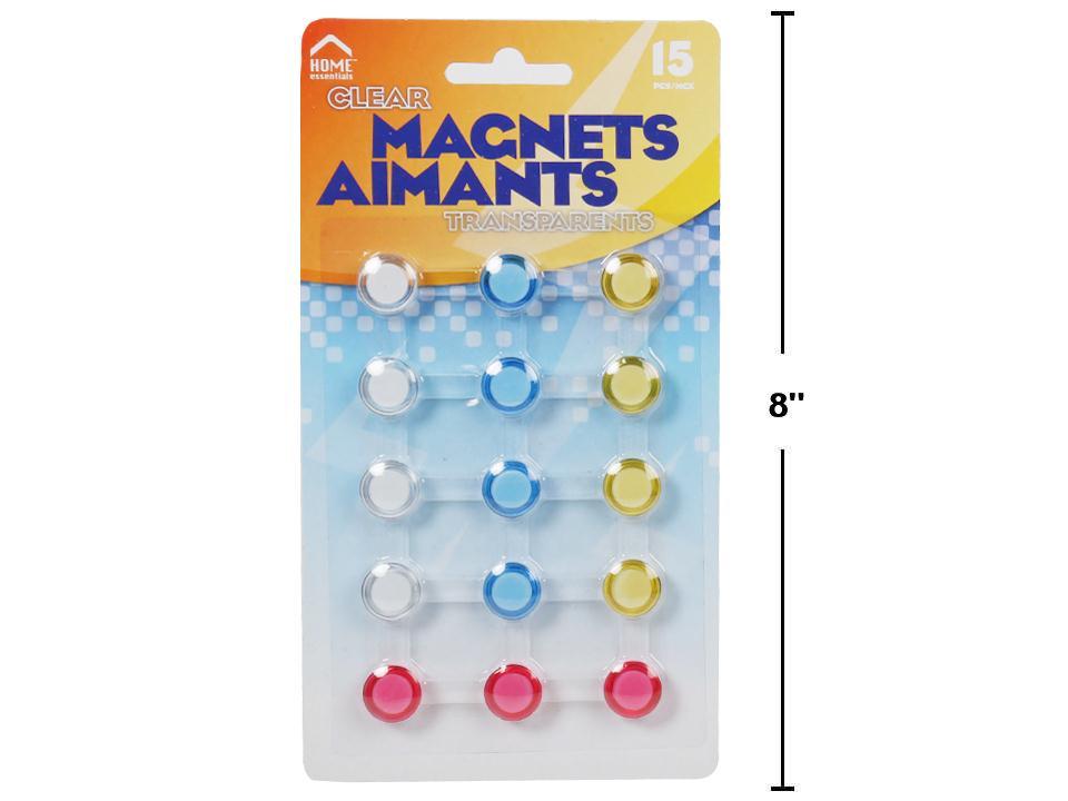 H.E. 15-Piece Magnetic Buttons with 1.5cm Diameter