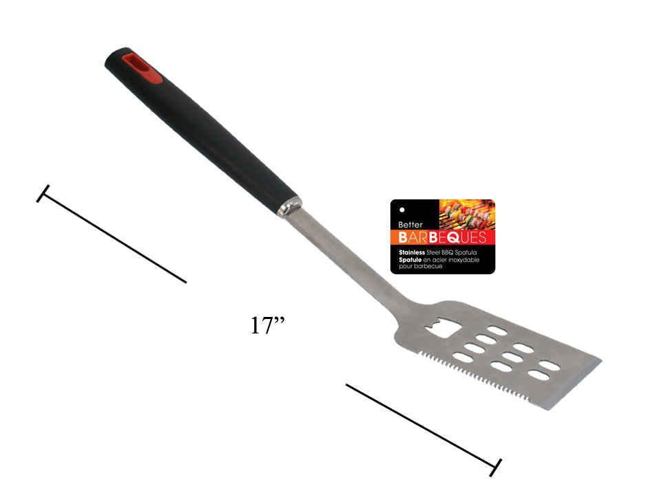 BBQ Stainless Steel 17" Spatula w/Serrated Edge