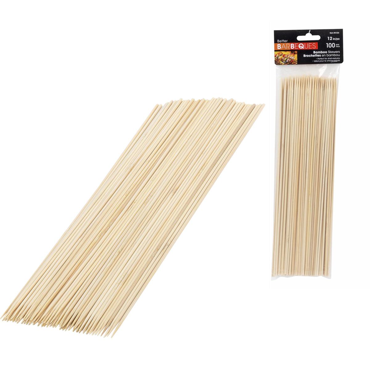 BBQ 100ct. 12" Bamboo Skewers