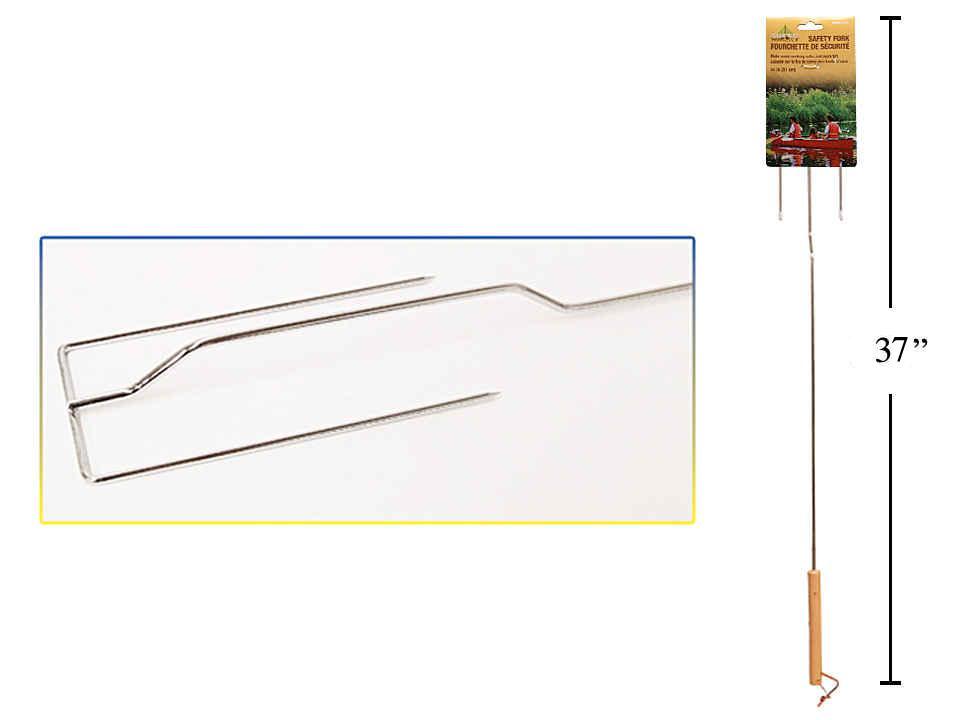Camping 32" Safety Fork w/Wooden Handle