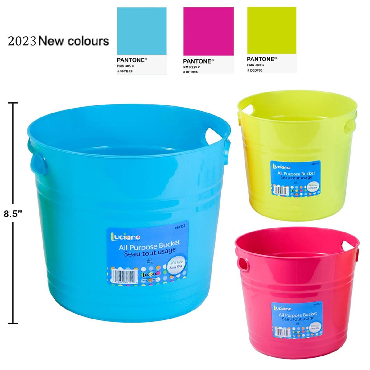 Luciano 6L Mini Ice/All Purpose Bucket, 8.5"x9-5/8"