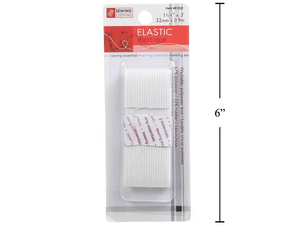 Sewing Essentials 1-1/4"x3' Elastic, (32mmx0.9m)