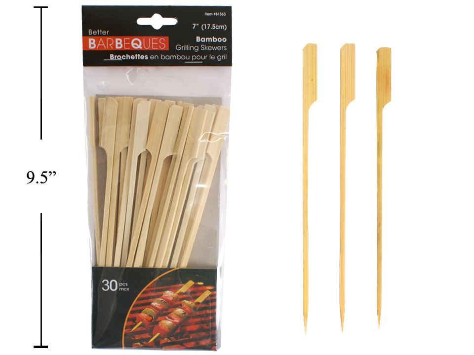 Barbeque 30ct. 7" Bamboo Grilling Skewers