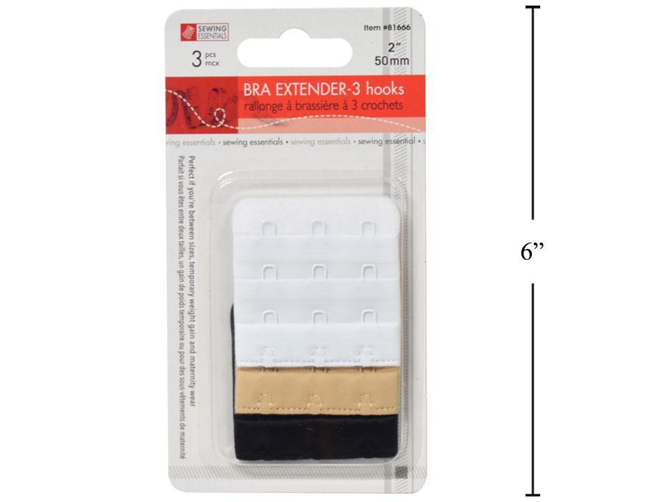 Sewing Essentials 3-Piece Removable Bra Extender, 50mm