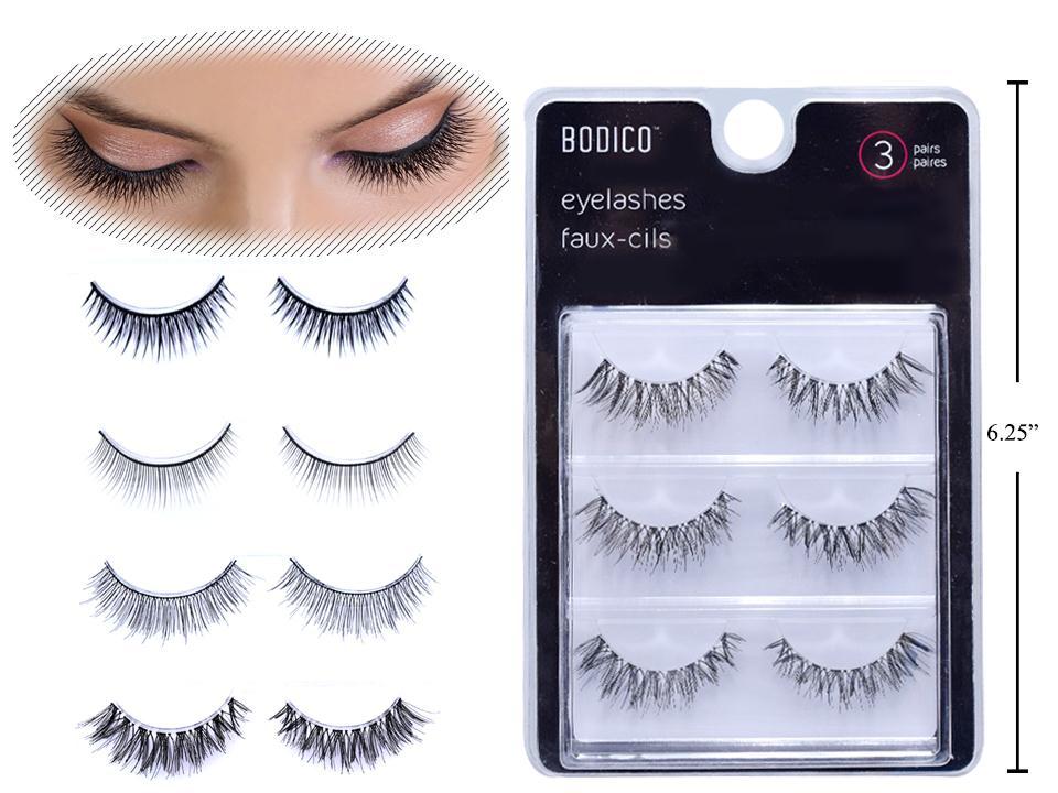 Bodico's Assorted 3-Pair Eyelash Set