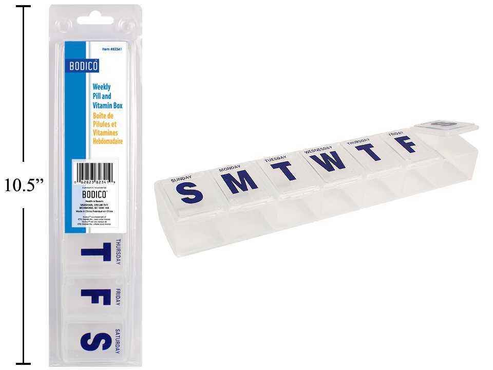 Bodico 7-Day Clam Shell Pill Case