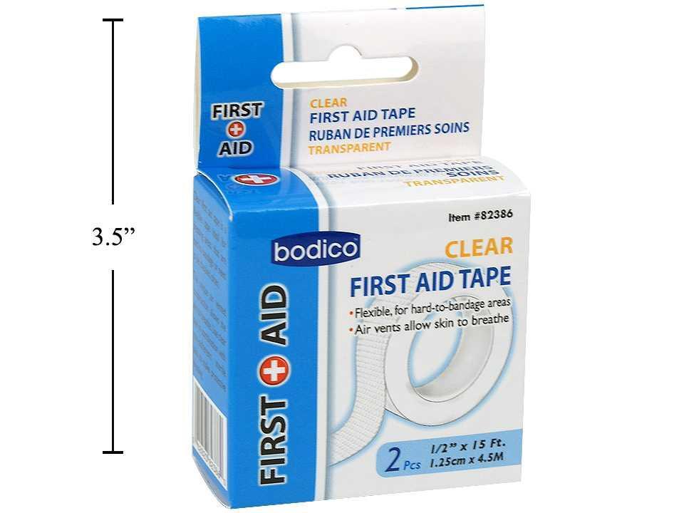 Bodico 2-Piece PE First Aid Tape, Measuring 1.25 x 450cm