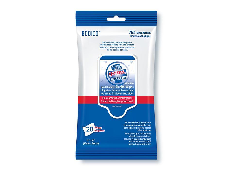 Bodico's 20-Piece Set of 75% Alcohol Wipes