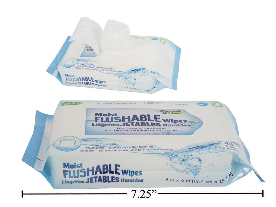 Bodico 48-Piece Adult Flushable Wipes