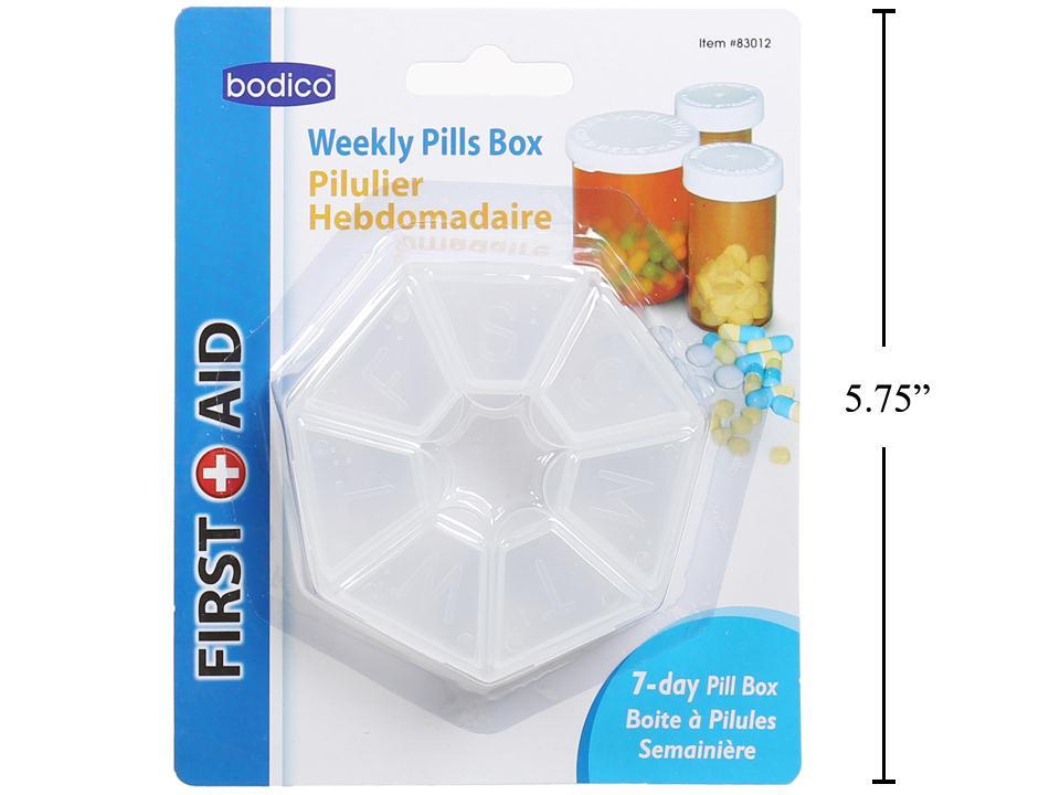 Bodico 3" Plastic Weekly Pill Box