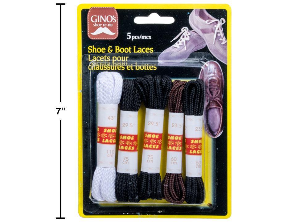 Gino's 5-Piece Shoe and Boot Laces