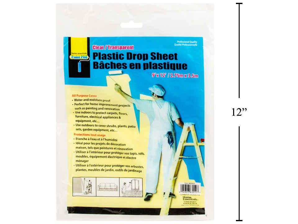 H.E. Paint Pro Plastic Drop Sheet, 9ft.x12ft