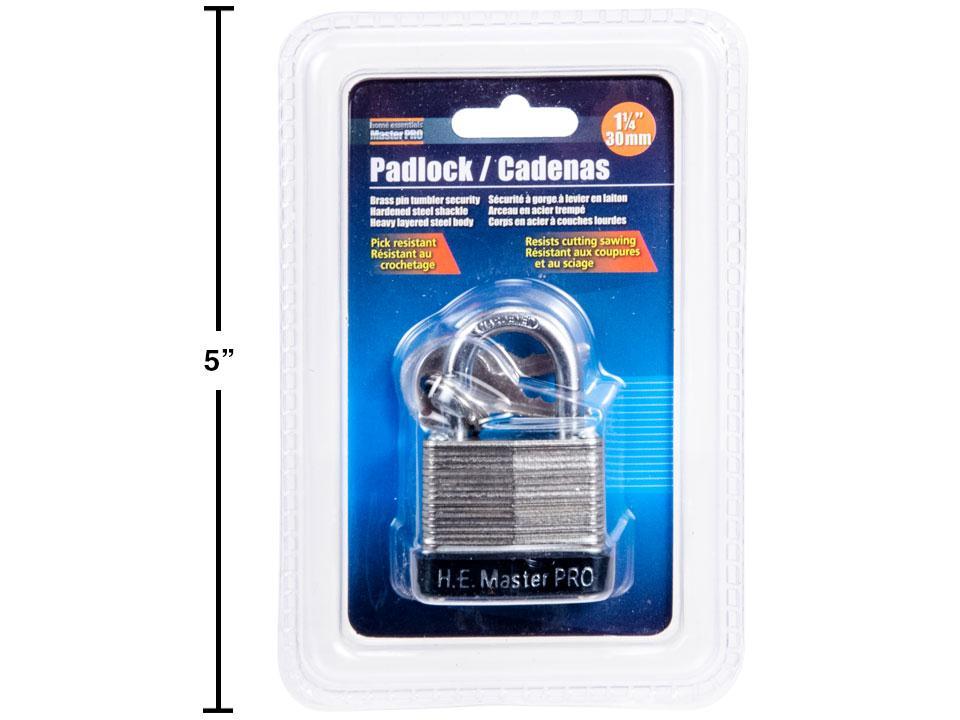 H.E. Master Pro 1.25" Laminated Padlock