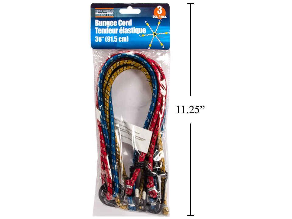 H.E. Master Pro 3-Piece 36" Bungee Cord with Ring
