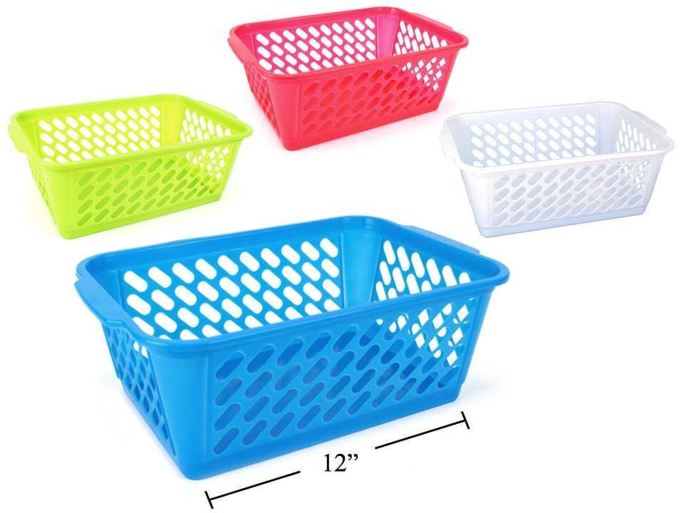 Luciano Plastic Basket, Dimensions 11.5"x7.5"x4.5"