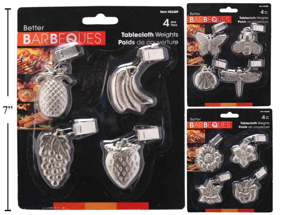 BBQ 4pk Metal Tablecloth Weights