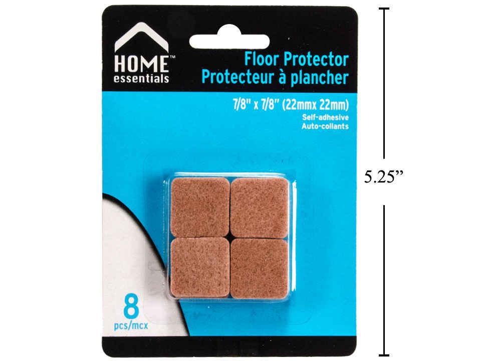 H.E. 8-Piece 7/8" x 7/8" Floor Protectors