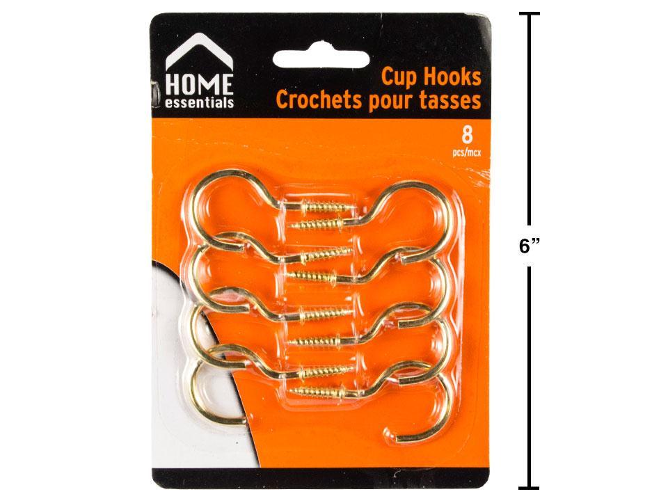 H.E. 8-Piece 2" Metal Cup Hooks