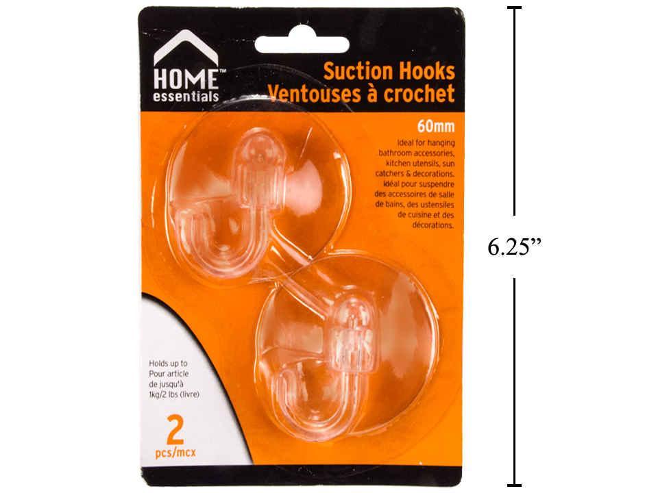 H.E. 2-Piece 60mm Suction Plastic Hooks