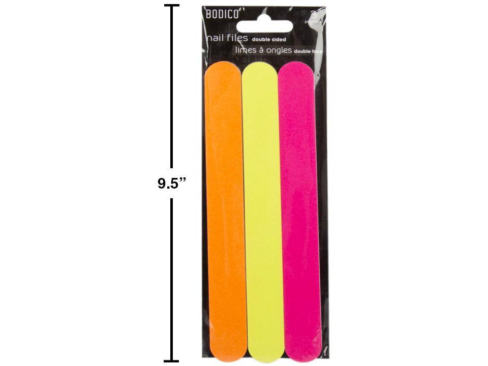 Bodico's 3-Piece Neon Nail File Set