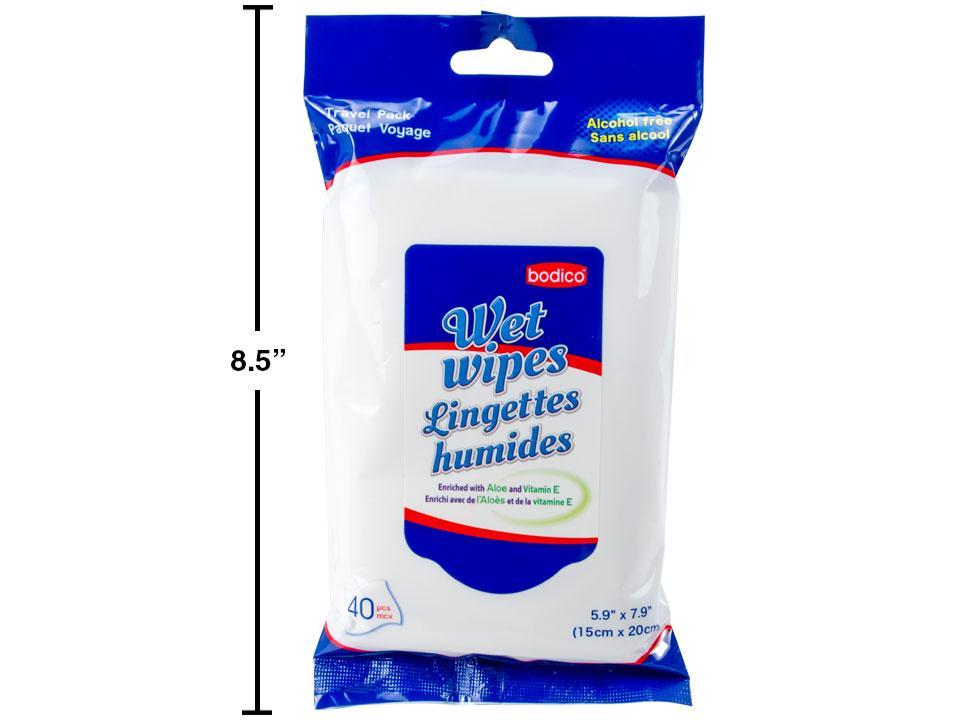 Bodico Fragrance-Free 40-Piece Hand Wipes, 15x20cm